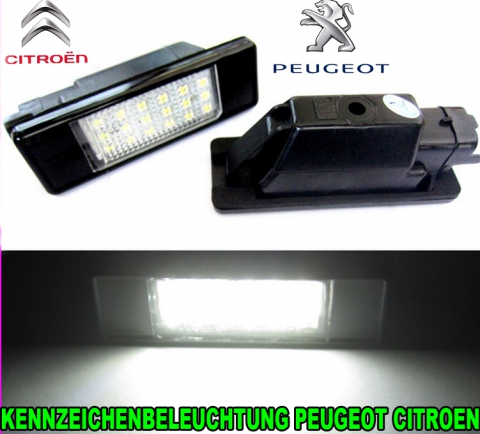 Peugeot Citroen LED-Kennzeichenleuchte